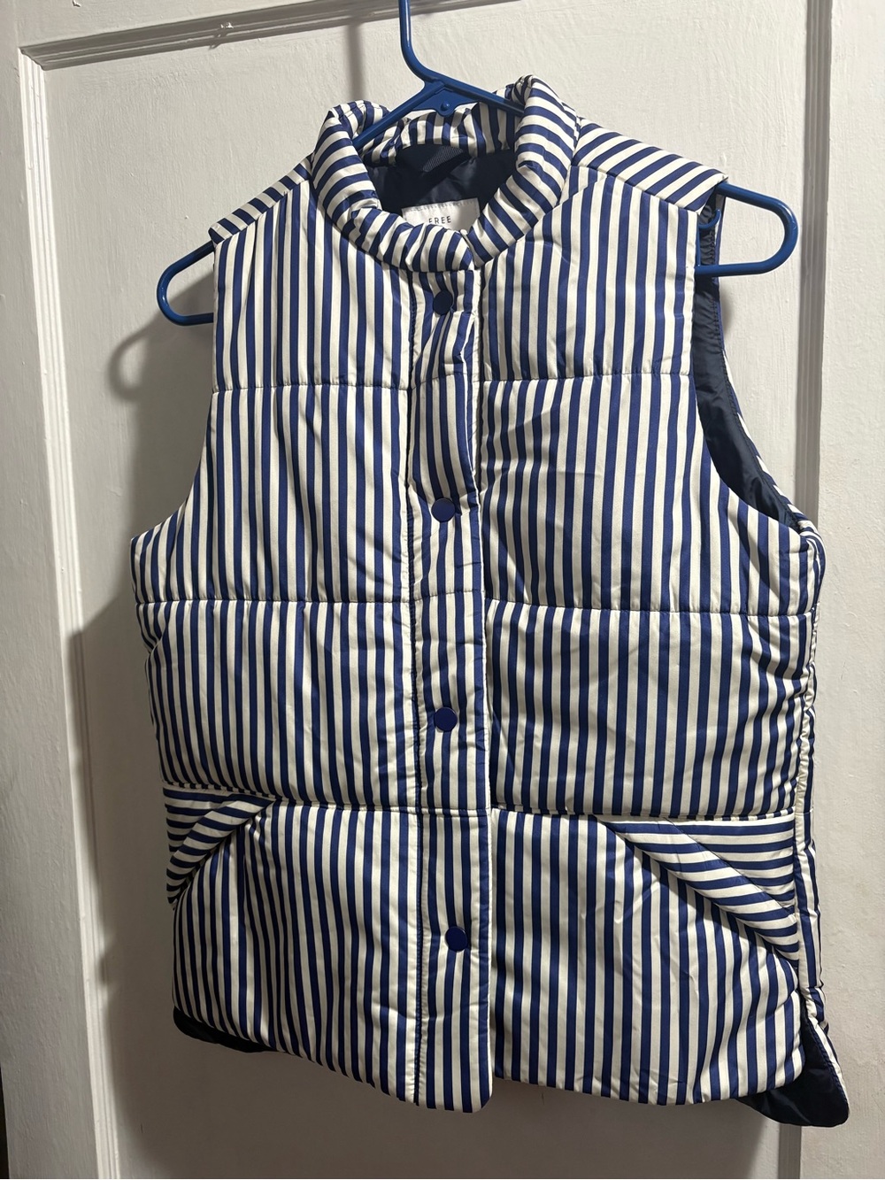 Free Assembly Striped Puffer Vest